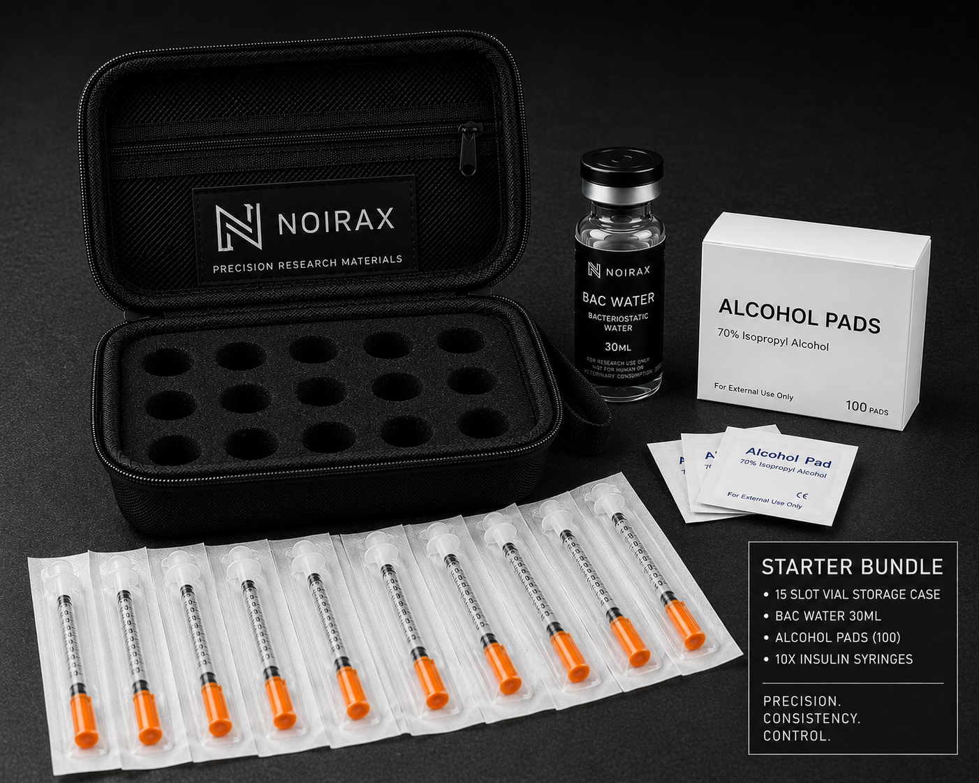 Starter Kit - storage case + Bac Water + Swabs + Pins