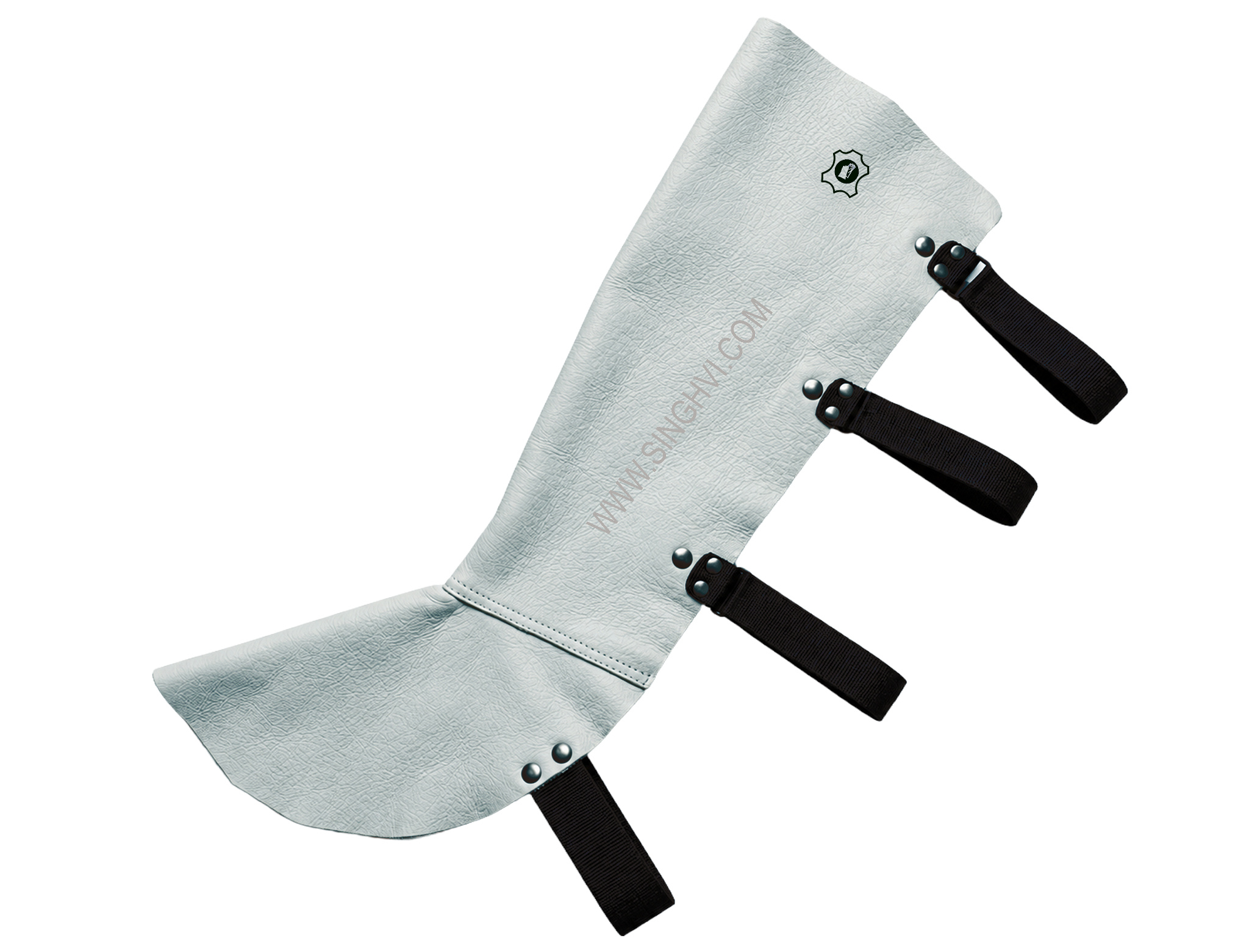 Protective leather apparel: cow grain leather leg guard 54cm. Style: Grain Leg Guard.