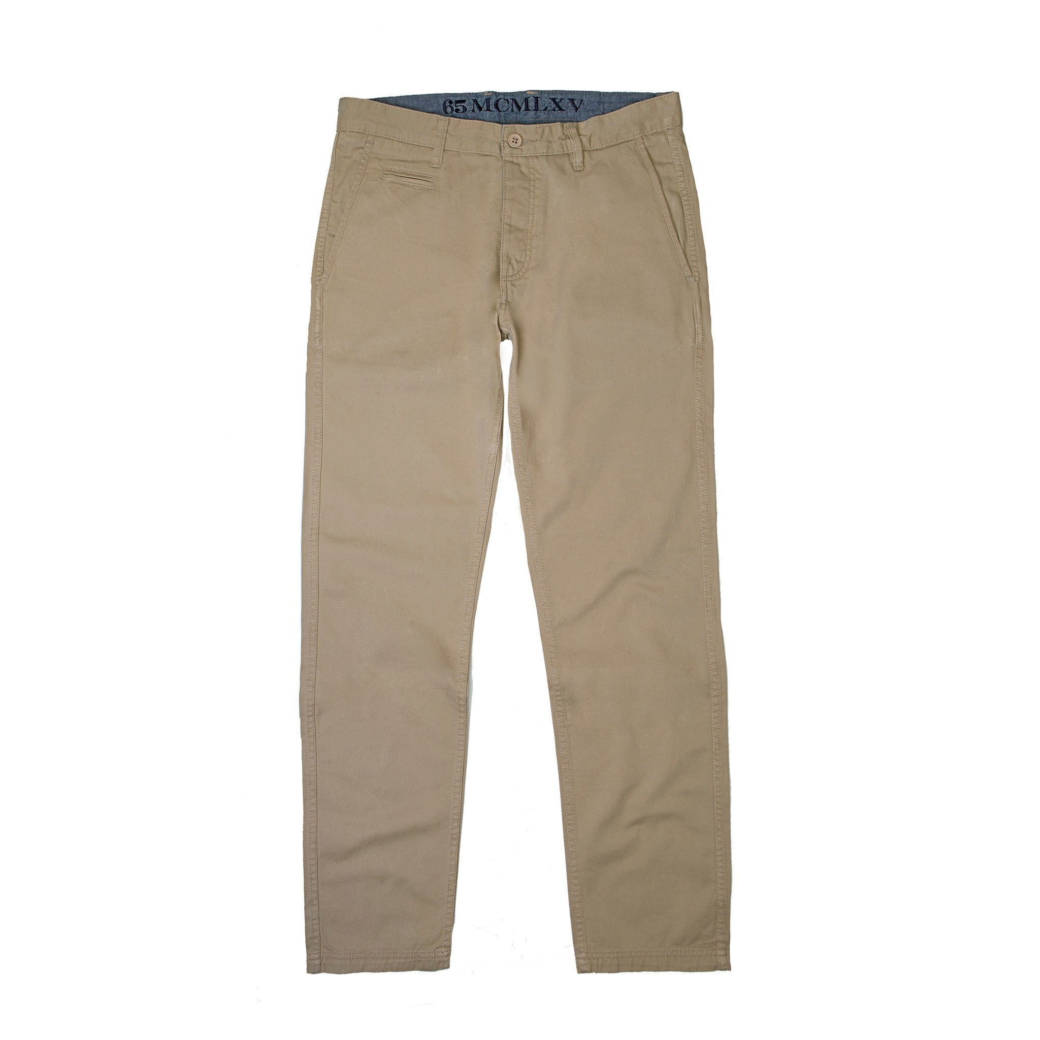 Front view of khaki pants