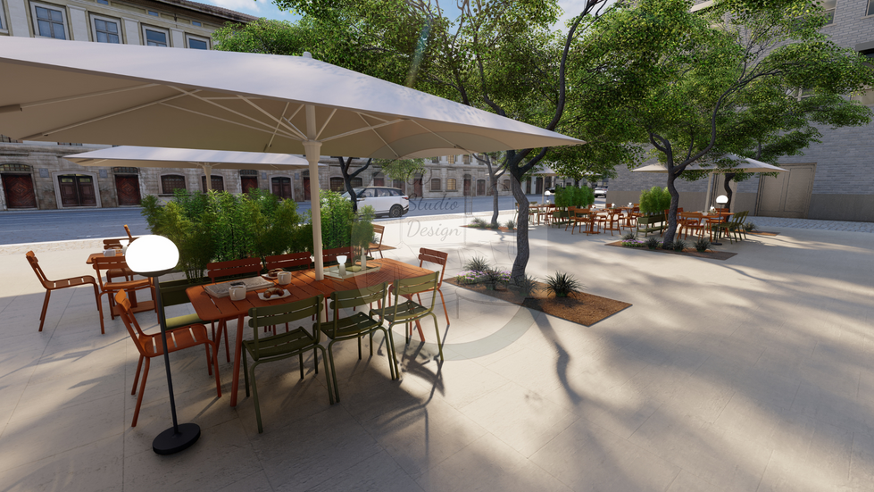 Terrasse d’une boulangerie - Designer d'espace