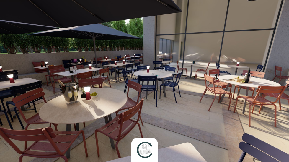 Terrasse de restaurant en centre-ville – Chic et élégance