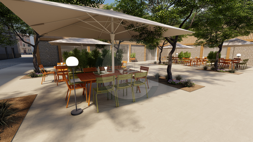 Terrasse d’une boulangerie - Designer d'espace