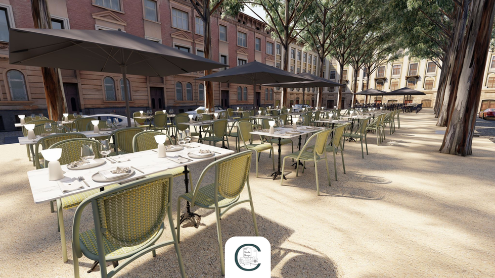 Terrasse d’un restaurant parisien – Élégance et convivialité