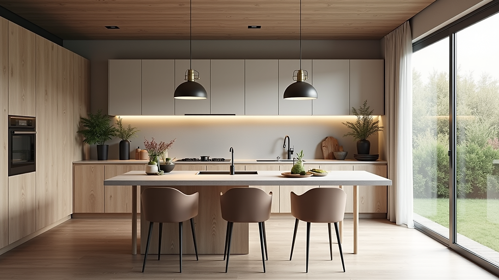 Créer une cuisine moderne avec un rendu 3D : visualisation 3d cuisine moderne