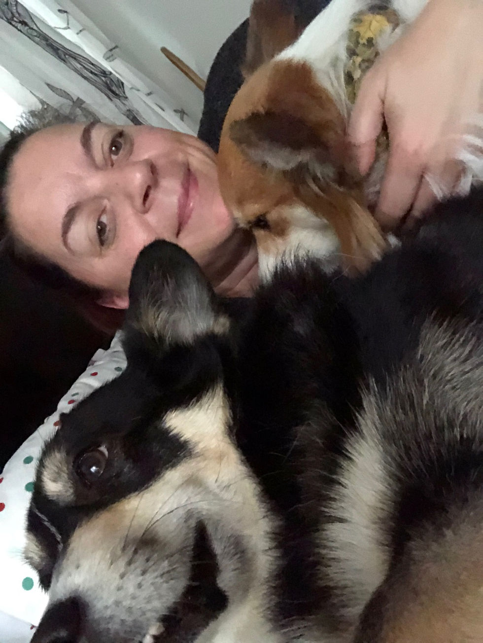 Lola and Benny snuggling up