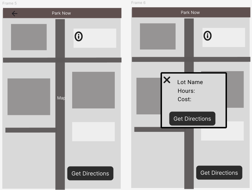 Cleaned up low-fi prototype created by UX GA at the time Reagan Robb based off my simple wireframe