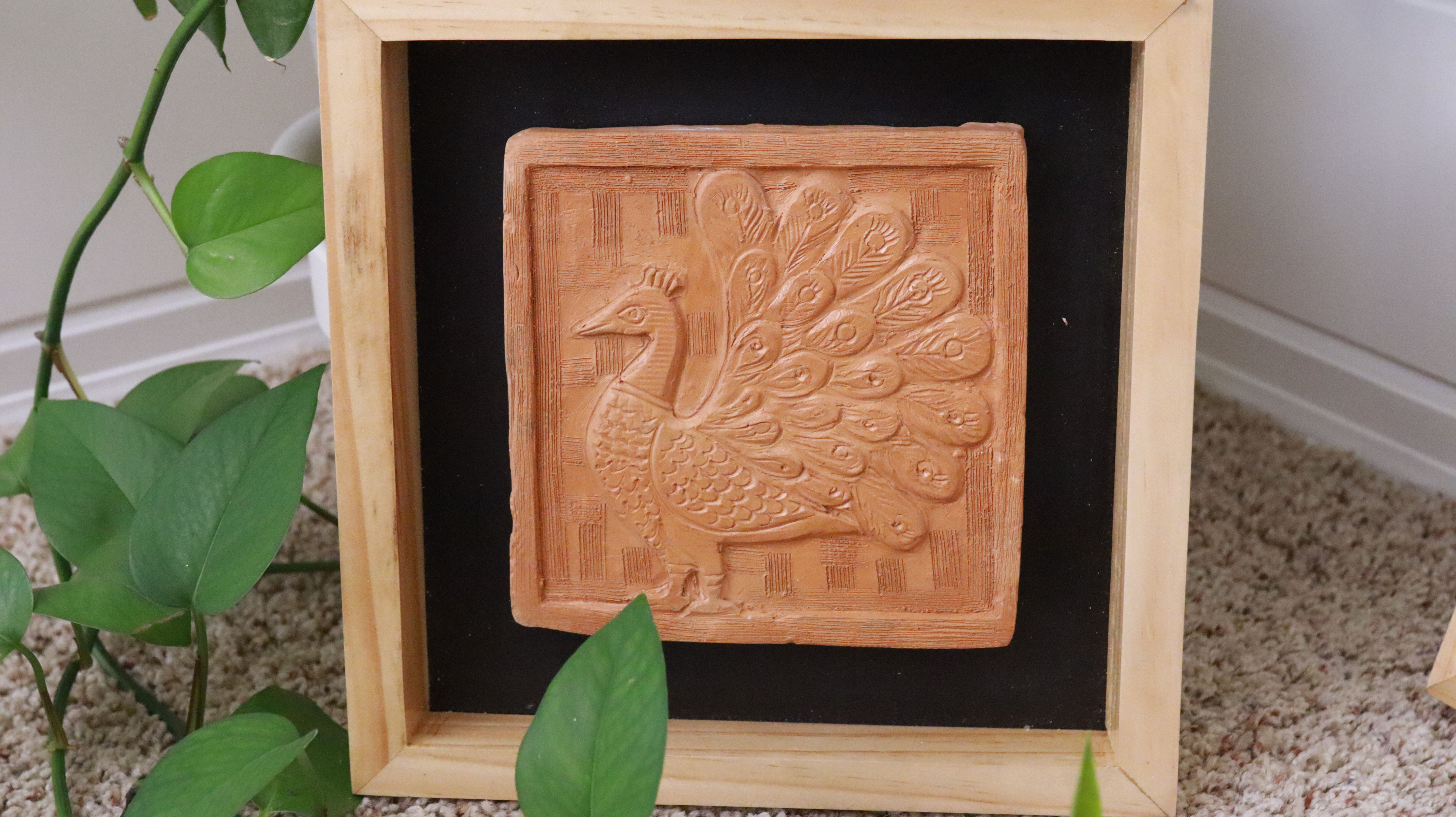Glazed Terracotta Tile - Peacock