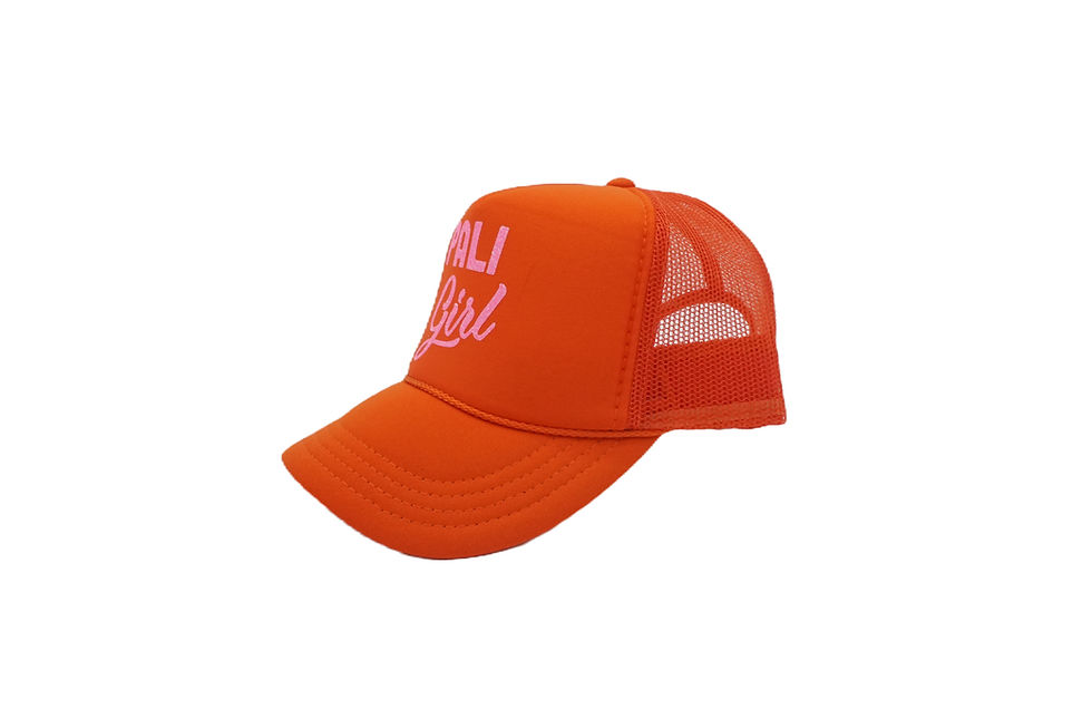 Thumbnail: Kids Glitter Pali Girl Trucker Orange