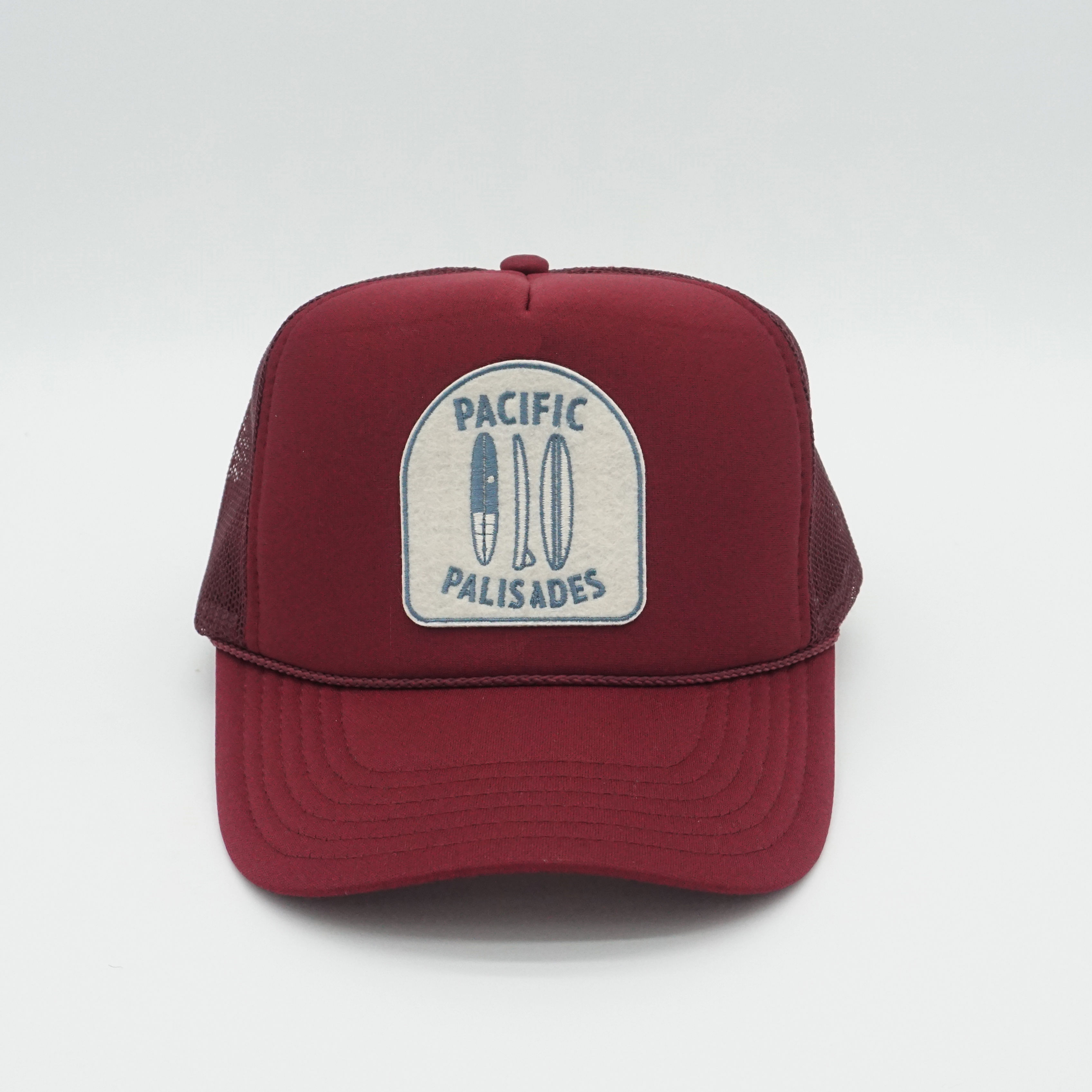 Surfboards Patch Trucker Hat Burgandy