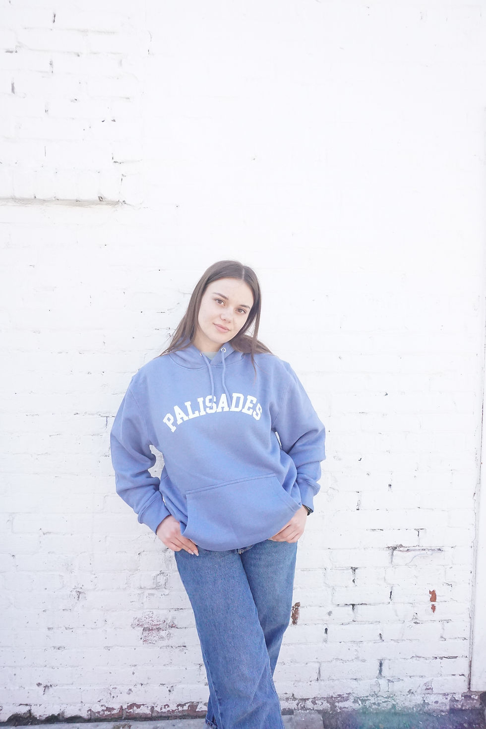 Thumbnail: Adults Heavy Varsity Hoodie Dusty Blue