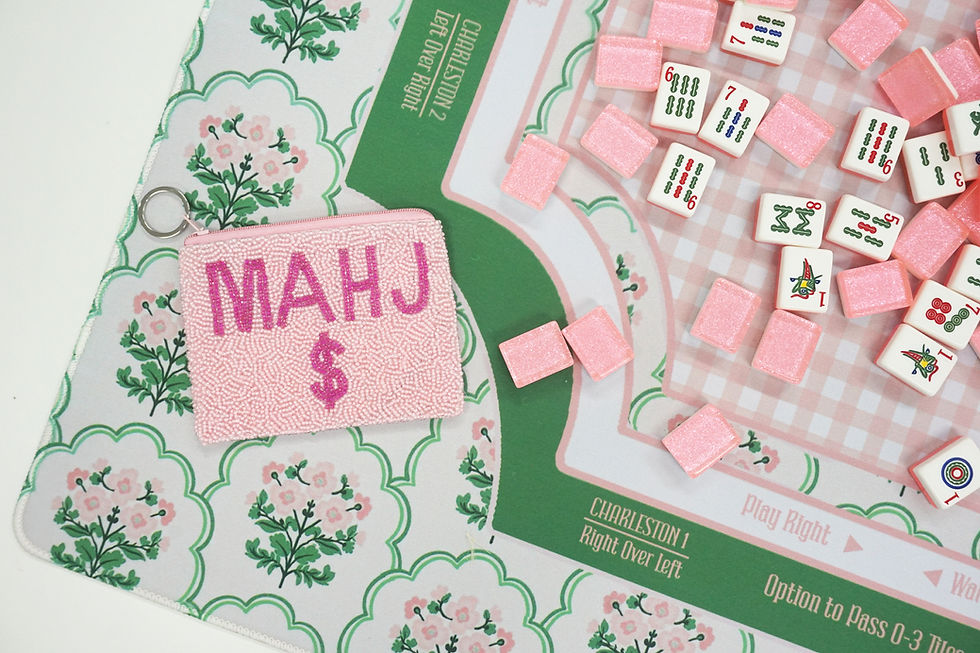 Thumbnail: Pink Floral Mahjong Mat