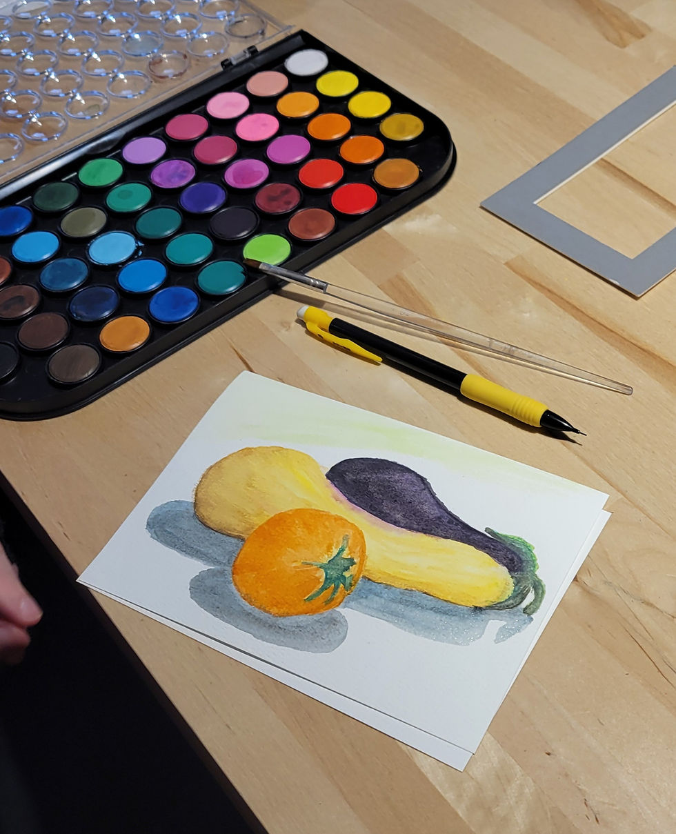 Basics of Watercolor: Autumn Veggies
