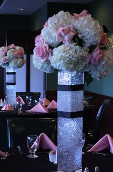 Elegant Flowers In Lit Vase