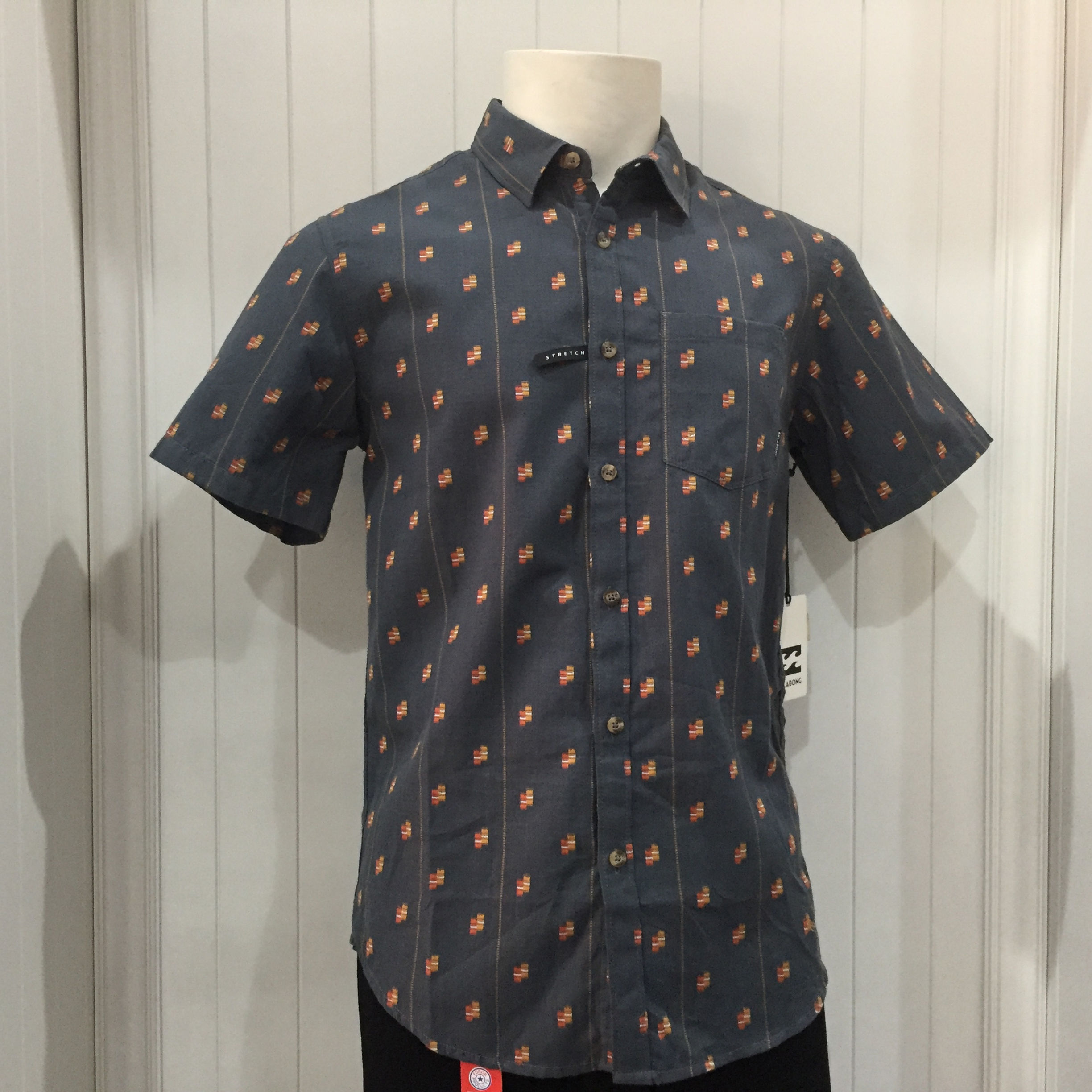 Camisa Billabong Slugo  Stretch100% algodón.