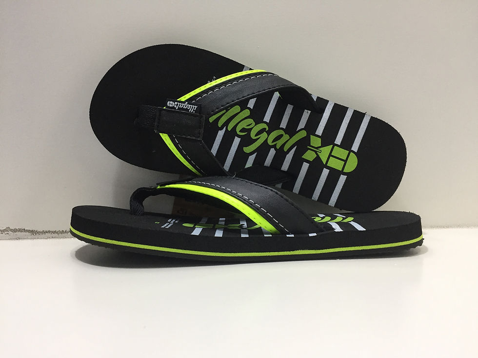 Sandalias Illegal Neón negro kids