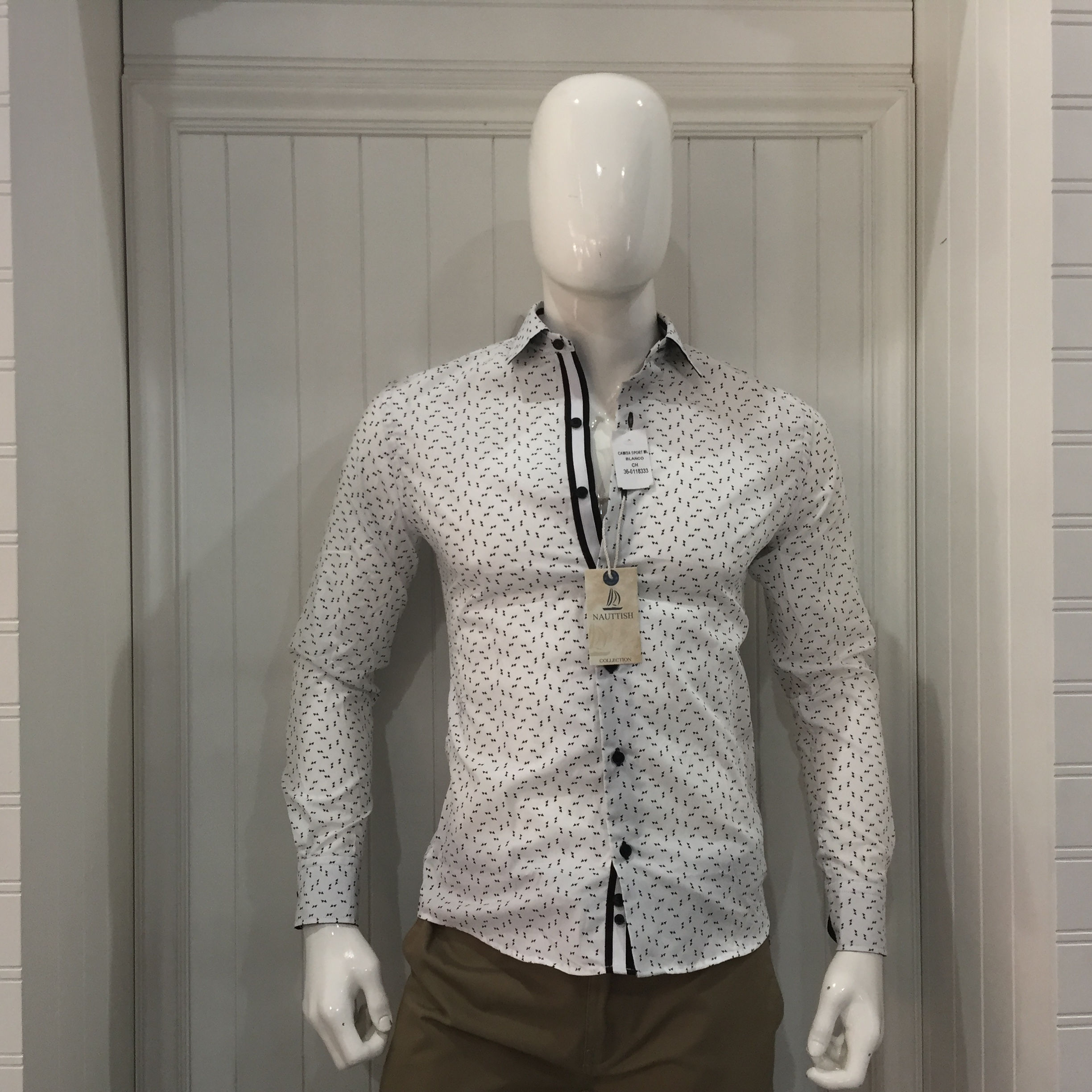 Camisa Nauttish 100% algodón , Entretela Holandesa 100% algodón.