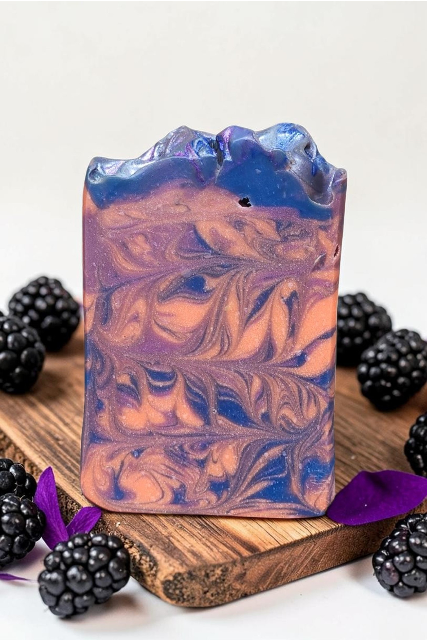 Moonlight on the Beach soap with dark floral tones.