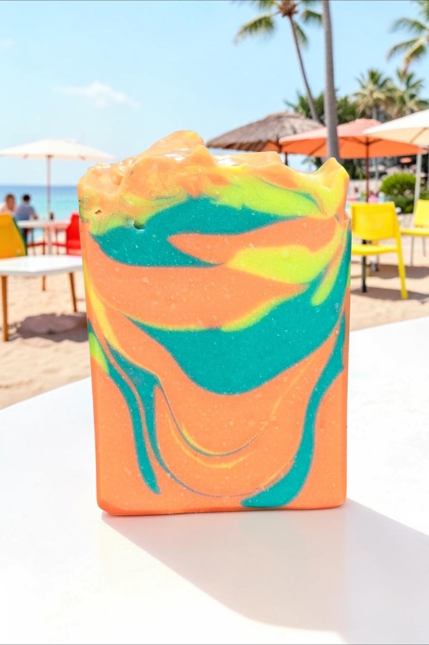 Montego Bay soap bar evoking a Caribbean getaway.