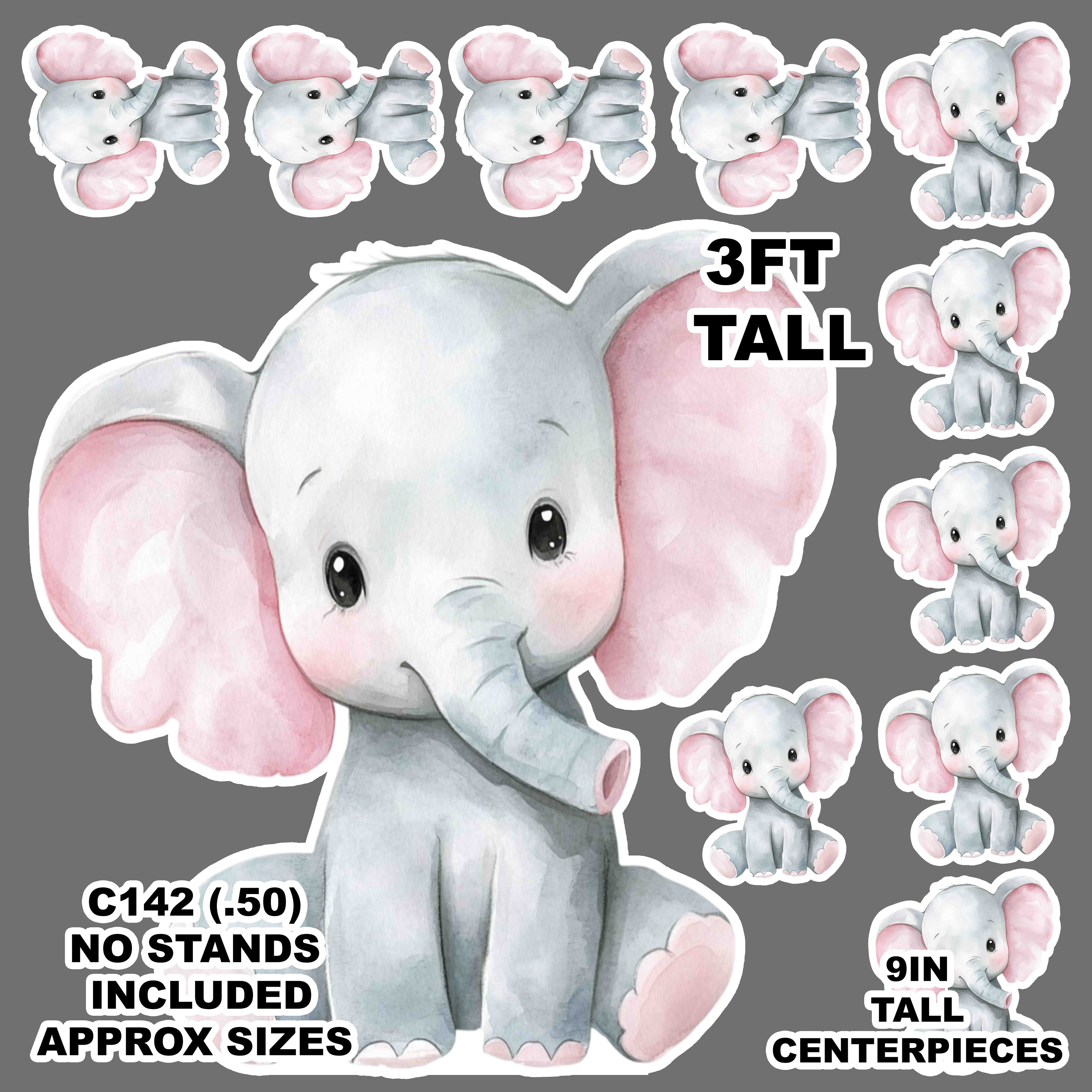 C142 HS 3FT ELEPHANT PROP AND CENTERPIECES