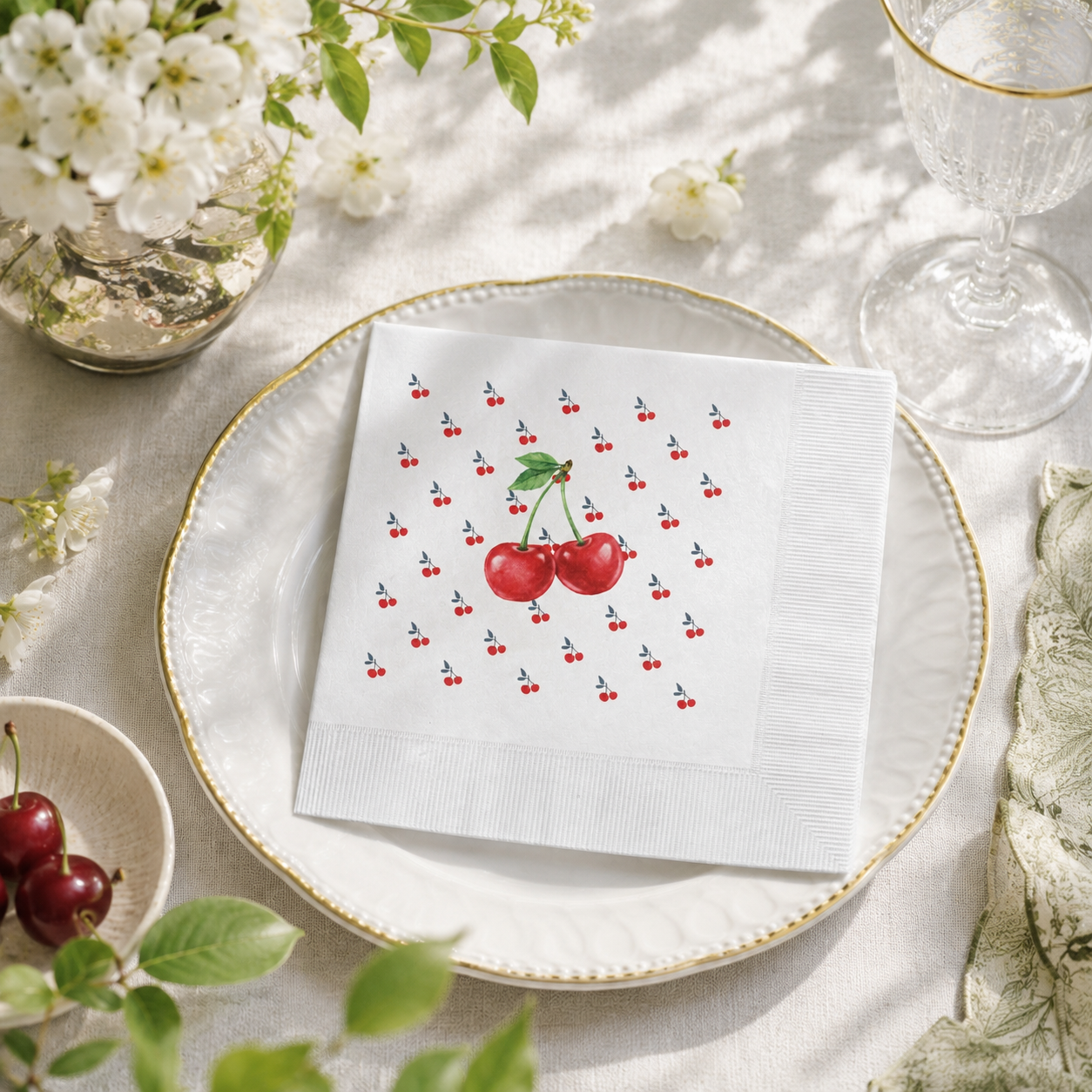 Cherry Dream Party Cocktail Napkins