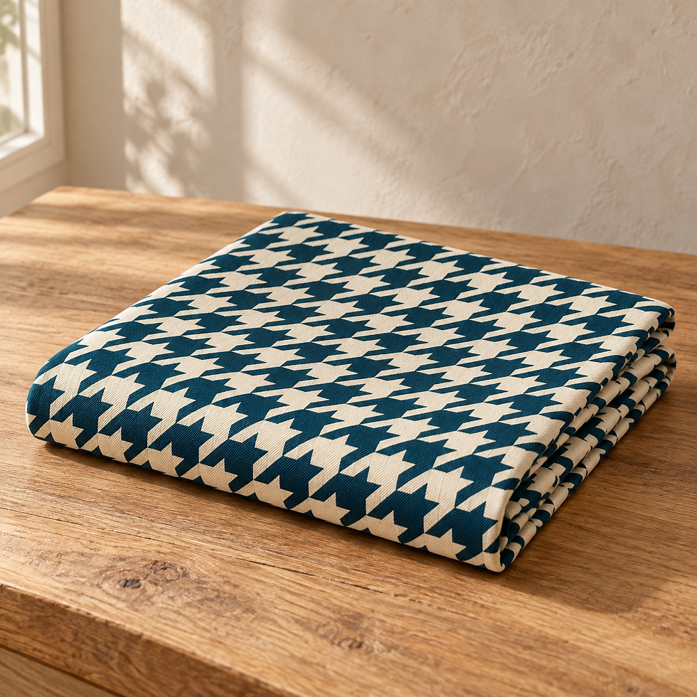 Thumbnail: Houndstooth | Cobalt Blue Dining Table Cover
