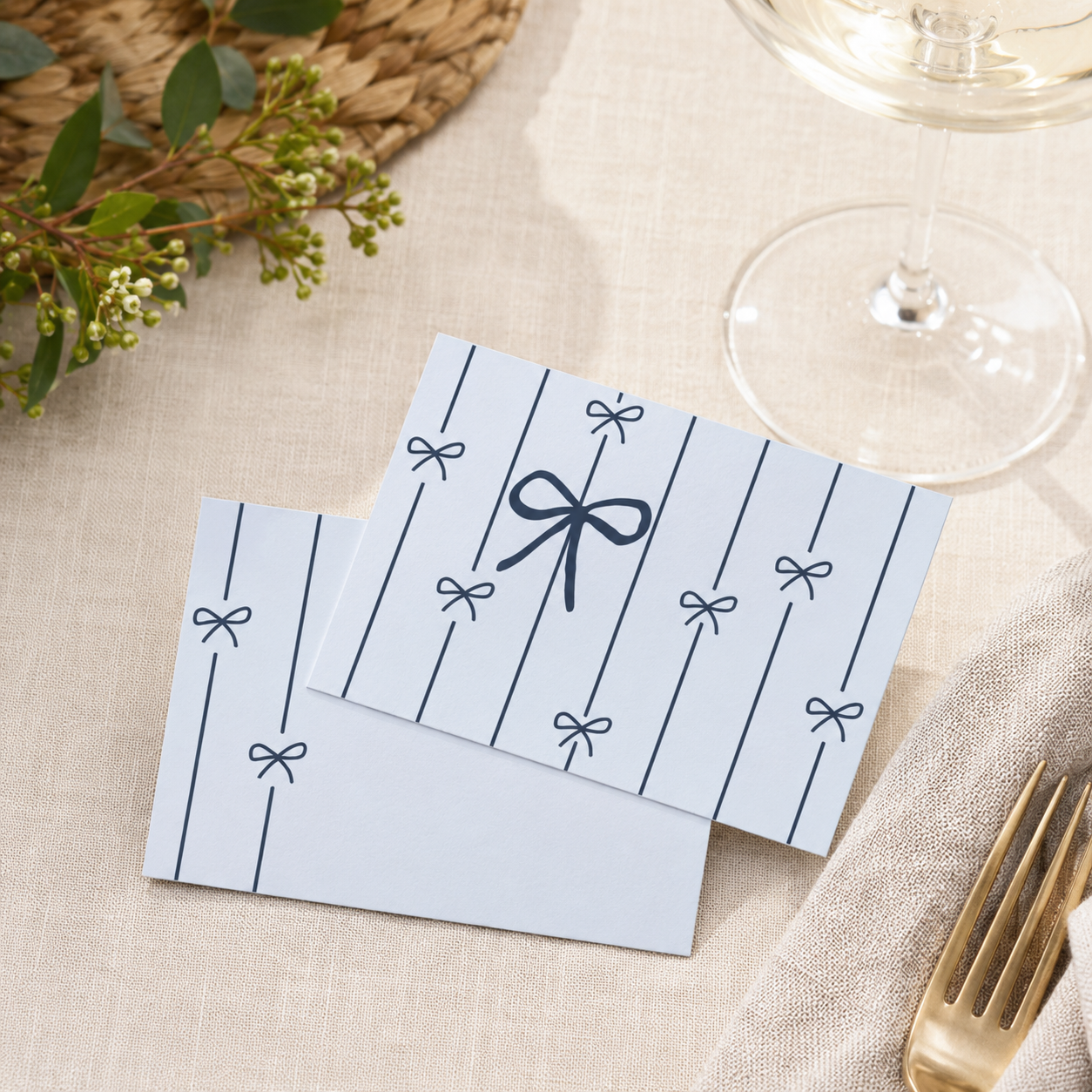 Les Rubans Table Place Cards