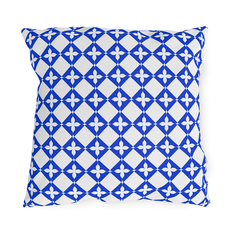 Thumbnail: Mediterranean Tile Outdoor Patio Pillow