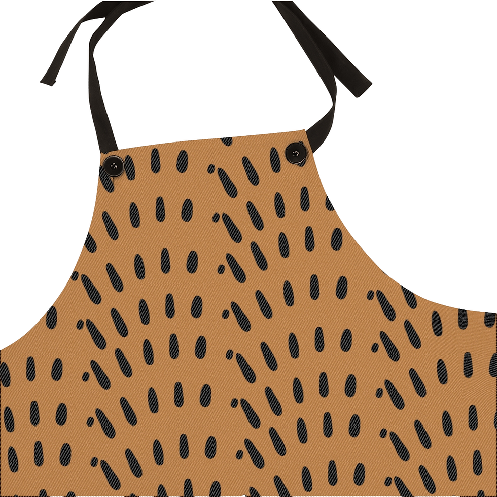 Thumbnail: Tan + Black Boho Chic Kitchen Apron 