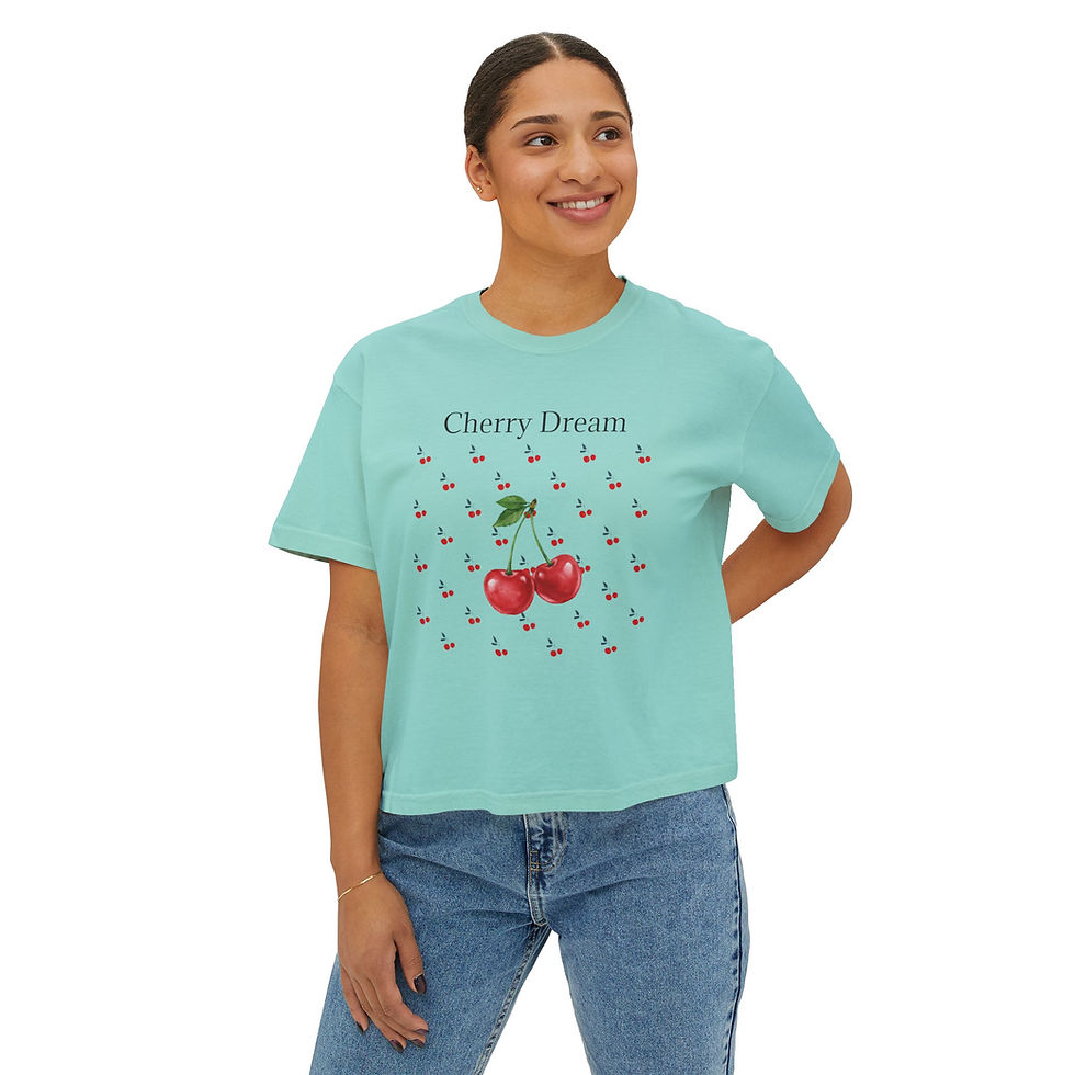 Thumbnail: Cherry Dream Summer Crop T‑Shirt