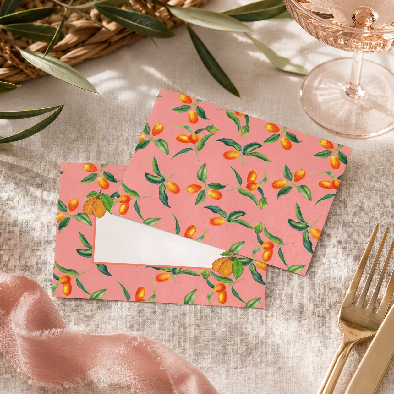 Orchard Blush Table Place Cards