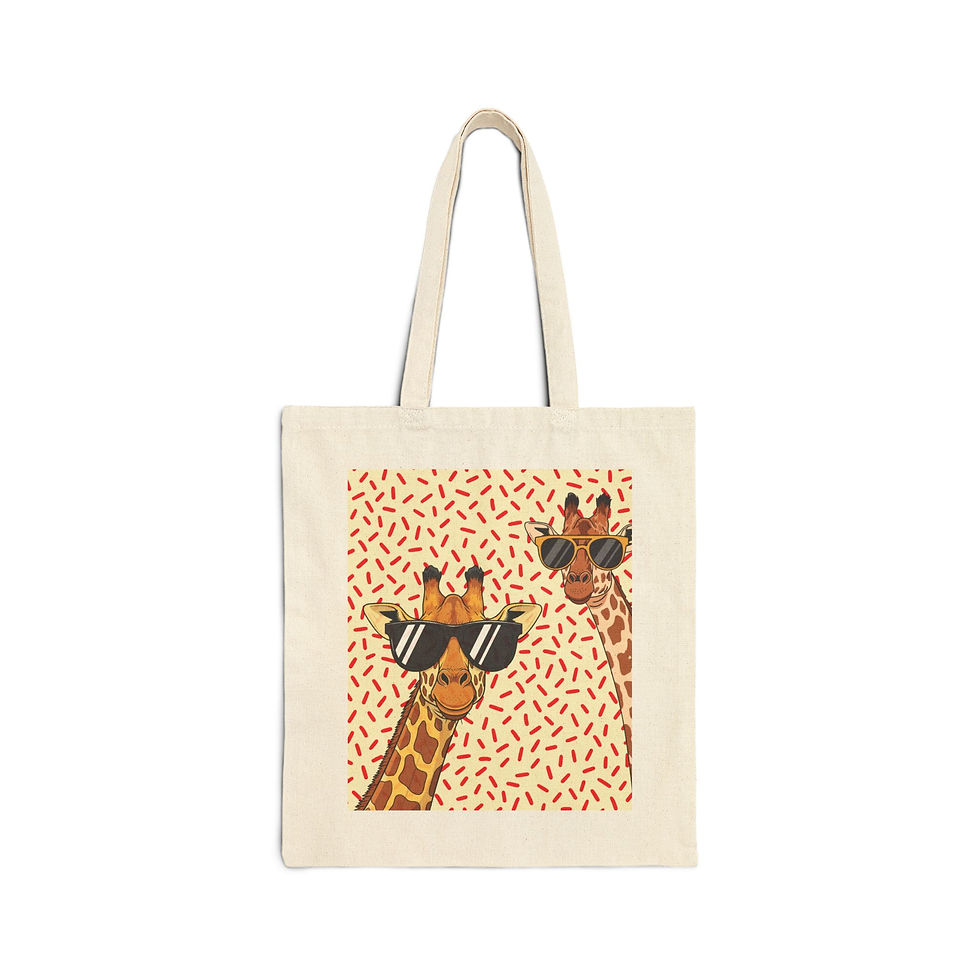 Thumbnail: Giraffe Cool  Tote Bag 