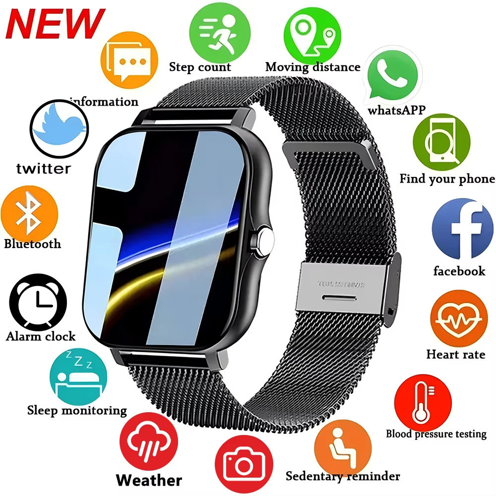 LAXASFIT 2025 New Smart Watch for Men Women Gift Full Touch Screen Sports Fitnes