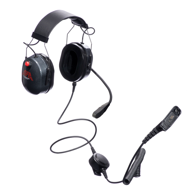 A headset with a microphone, displayed in a captivating product stop animation, illustrating its stylish design and practical features.