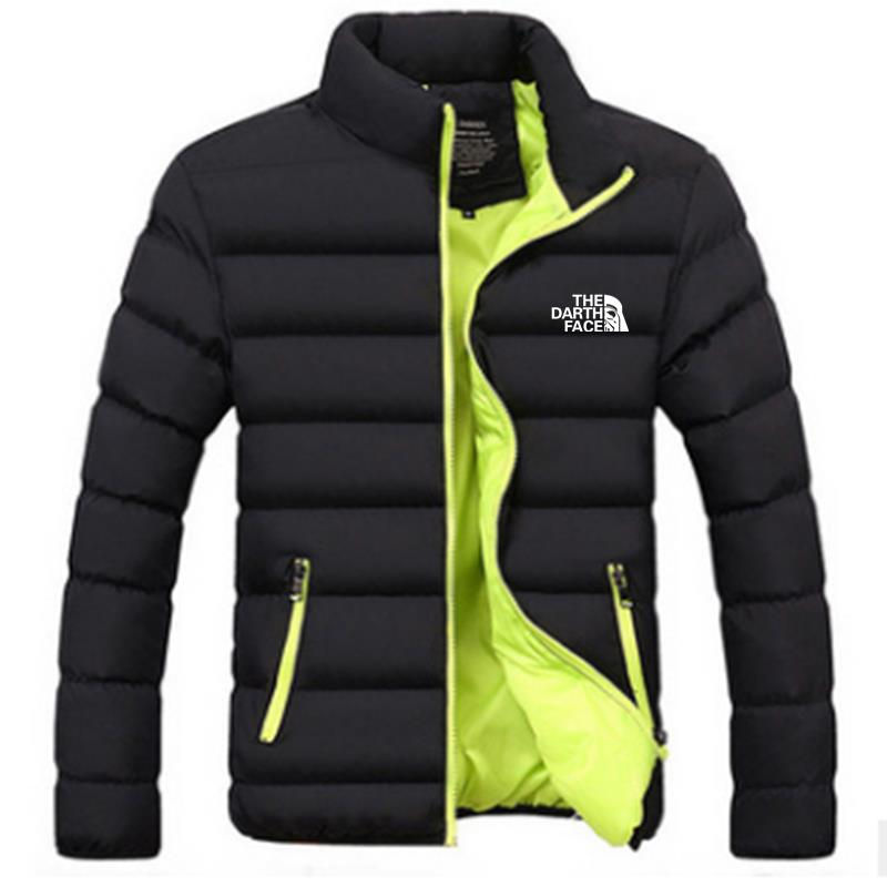 Thumbnail: 2024 men's trendy casual wear new warm parka winter coat solid color stand up co