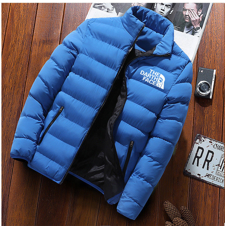 Thumbnail: 2024 men's trendy casual wear new warm parka winter coat solid color stand up co