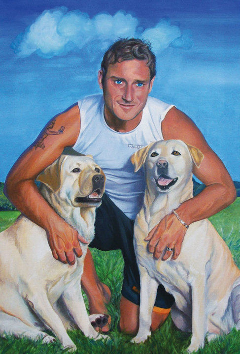 Con i suoi labrador