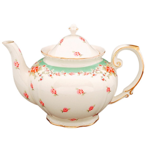 Teapot Rental Elegant Rose Pattern Rentateaparty