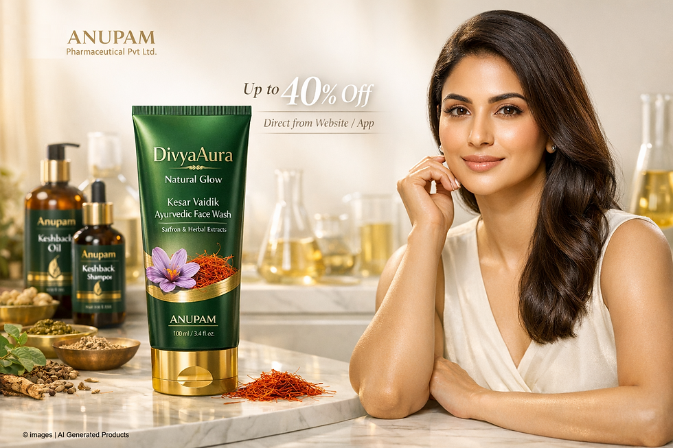 Anupam Pharmaceutical Pvt Ltd DivyaAura Kesar Face Wash