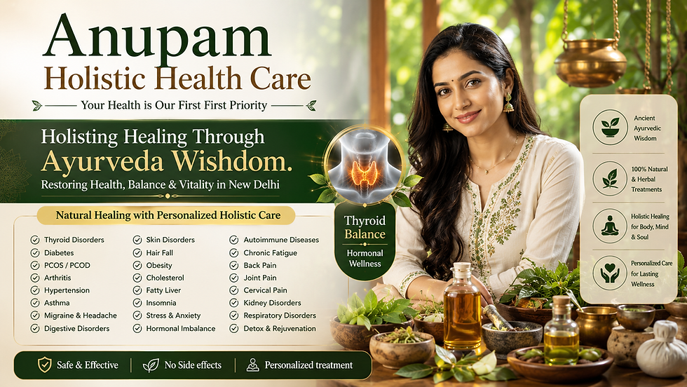 Best Ayurvedic Treatment for Thyroid in East Delhi |  | Anupam Holistic Health Care