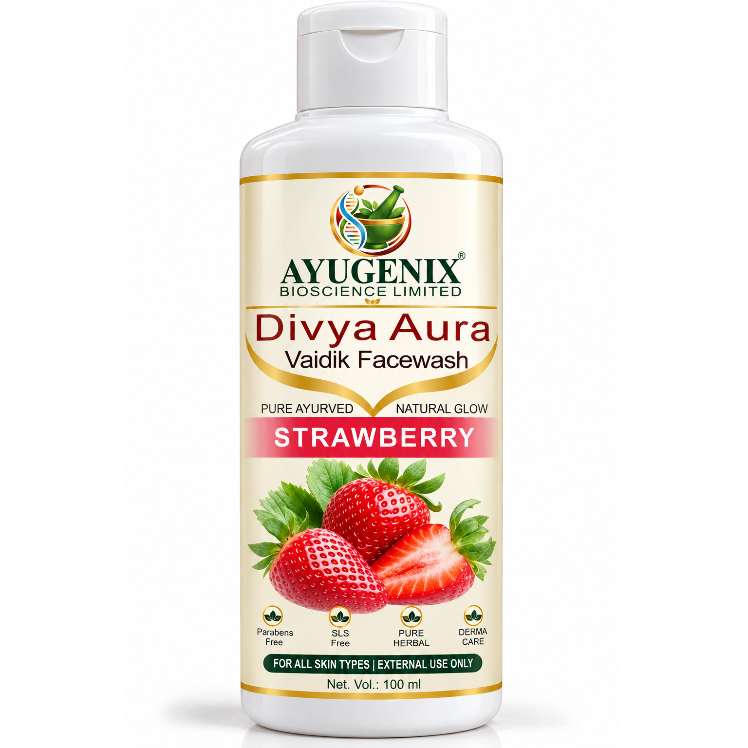 AYUGENIX DIVYA AURA Vaidik Strawberry Facewash