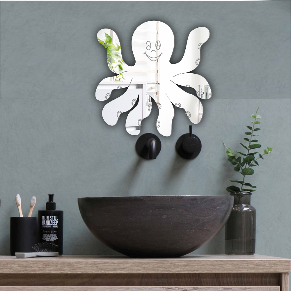 Octopus Bathroom Wall Mounted Acrylic Mirror