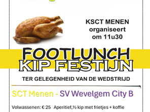 Kip met frieten & voetbaltopper! 