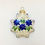 Thumbnail: Puffed Star Bombka Ornament, "Blue Edelweiss"