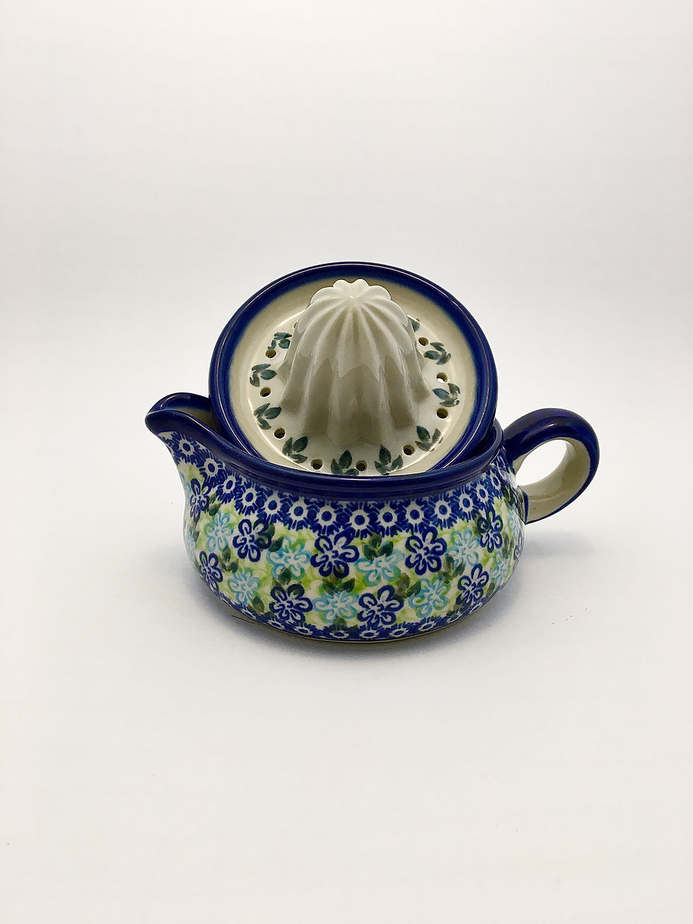 Thumbnail: Juicer & Strainer Set; "Forget Me Nots Blue"