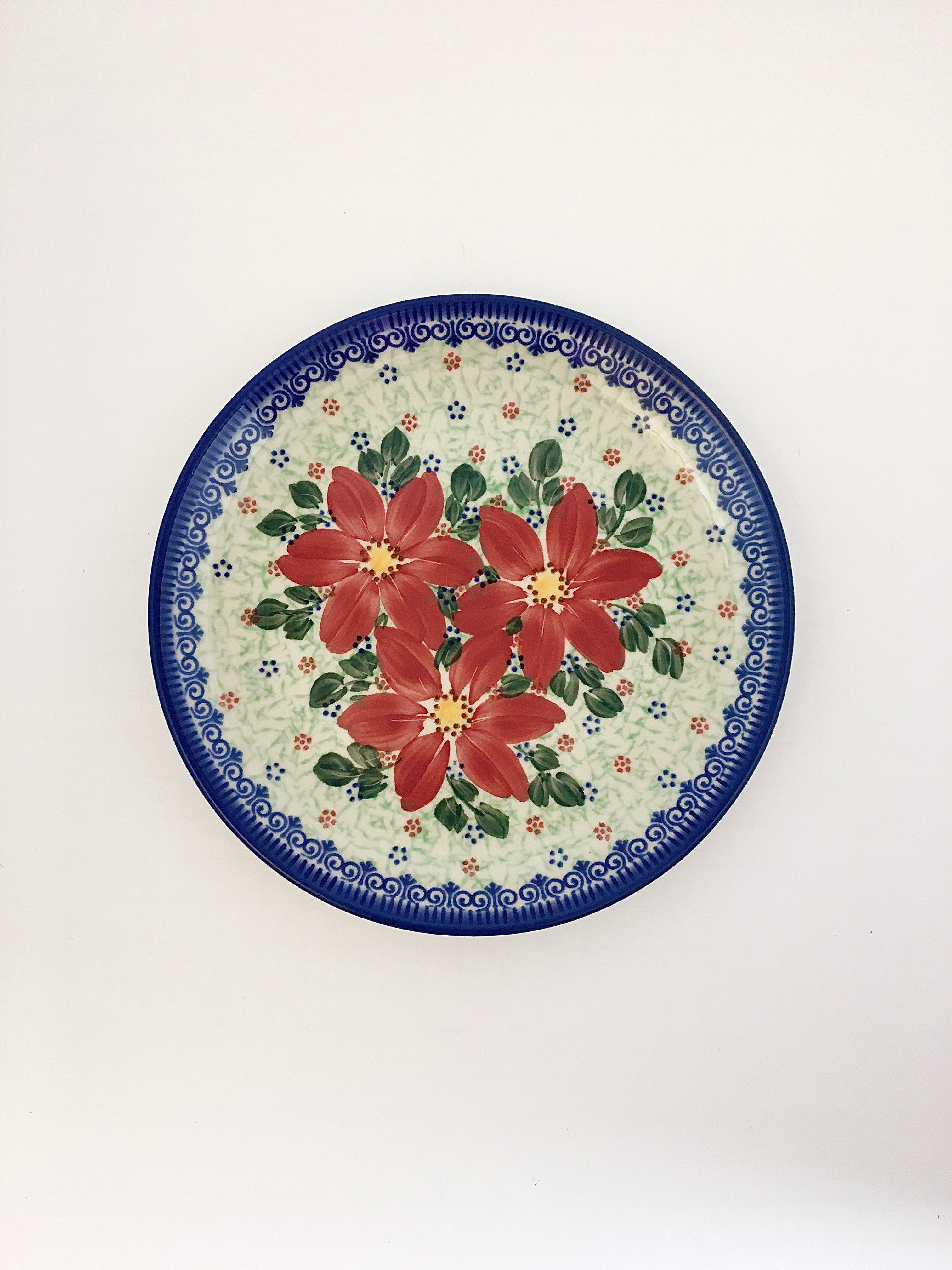 Salad/Dessert Plate, "Red Zinnia"