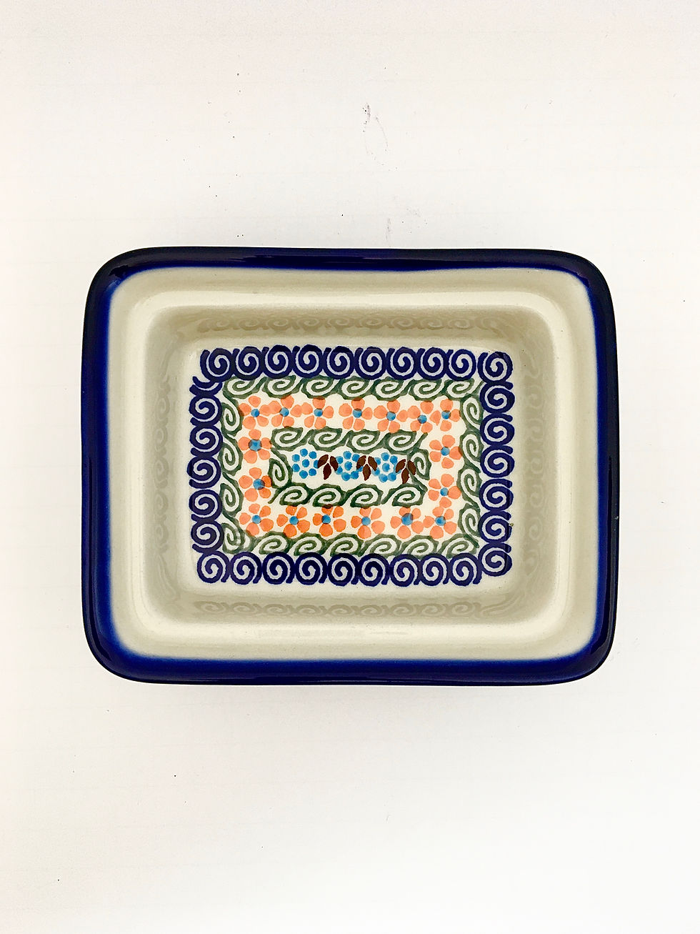 Thumbnail: French Square Butter Dish, "Orange Geo"