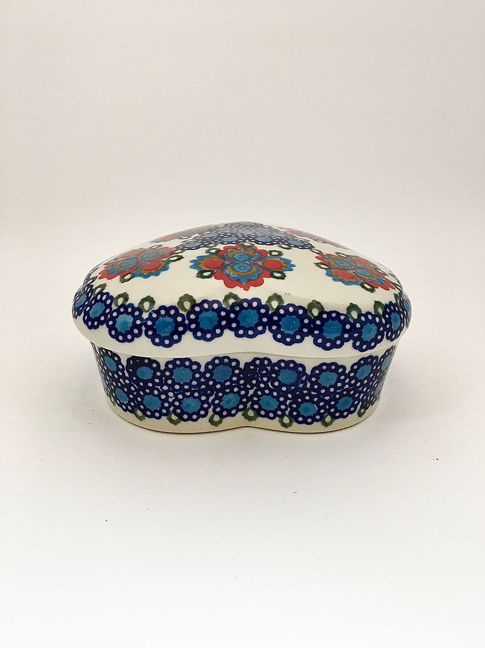 Thumbnail: Lg Covered Heart Jewelry Box, "Christine's Fiesta"