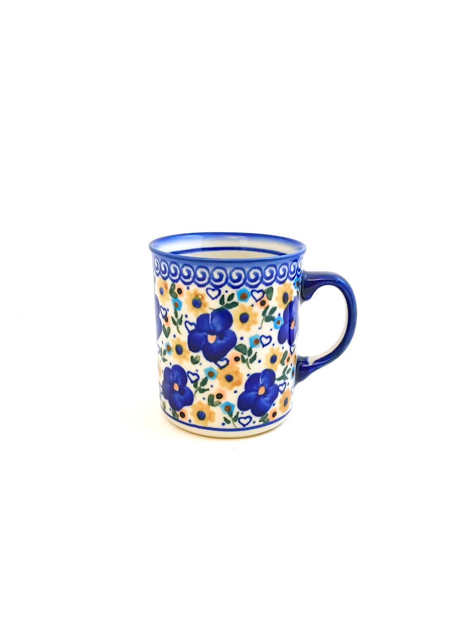 Traditional Mirek Mug, 10 oz "Pretty Pansies"