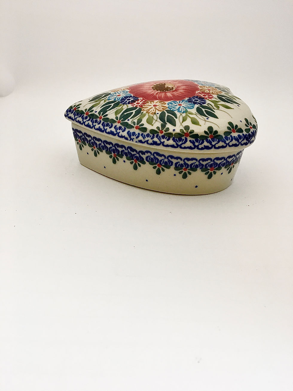Thumbnail: Lg Covered Heart Jewelry Box, "Andy's Bloom"