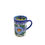 Thumbnail: Tall Cappuccino Mug, 8 oz "Blue Morning Glory"